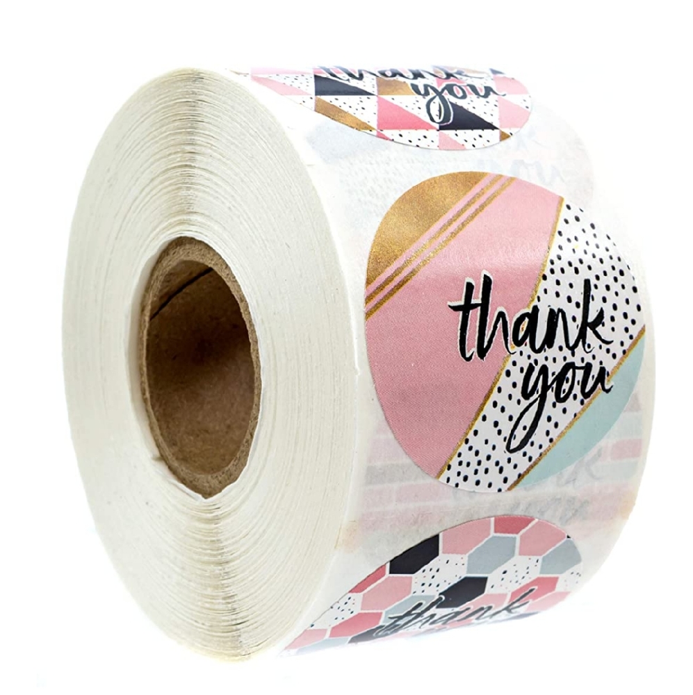 80 pcs 1.5" Geometric Modern Thank You Stickers